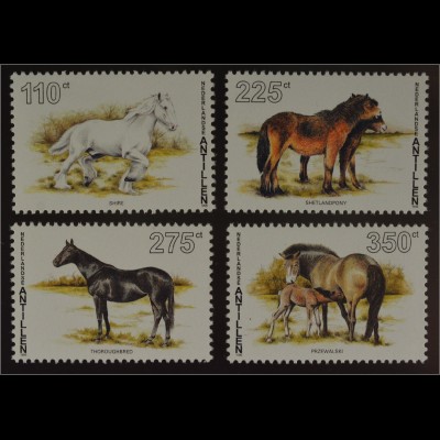 Shire Shetland Pony Englisches Vollblut Przewalski Pferd 4 Pferde Briefmarken