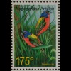Briefmarken Vögel Wimpelschwanz Rosapelikan Gouldamadine Papstfink