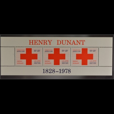 Block Rotes Kreuz 150. Geburtstag von Henri Dunant 1828-1910 Mitbegründer