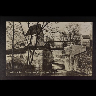 Ansichtskarte Landshut an der Isar Ndb. Eingang zum Wehrgang der Burg Trausnitz