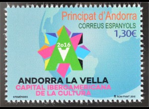 Andorra spanisch 2016 Nr. 440 La Vella Lateinamerkanische Kulturhauptstadt