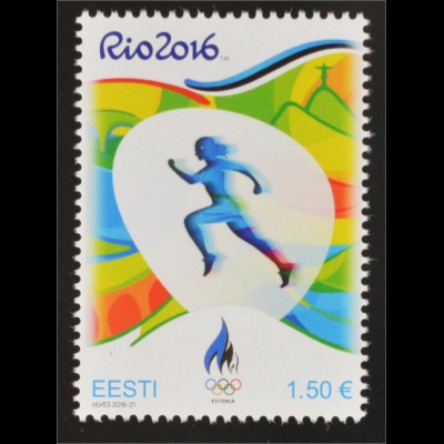 Estland Estonia 2016 Nr. 866 Olympische Sommerspiele Rio de Janeiro Läufer