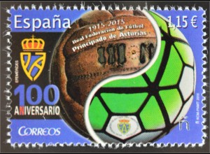 Spanien Spain España 2016 Nr. 5069 100 Jahre Fußballverband Asturiens Ballsport