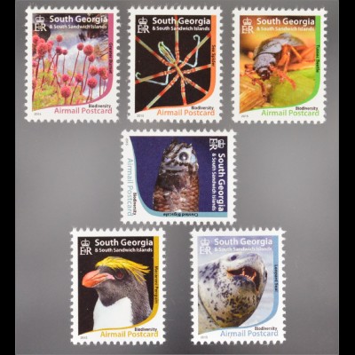 Süd Georgien Südl. Sandwichinseln 2015 Michel Nr. 664-69 Biologische Vielfalt 