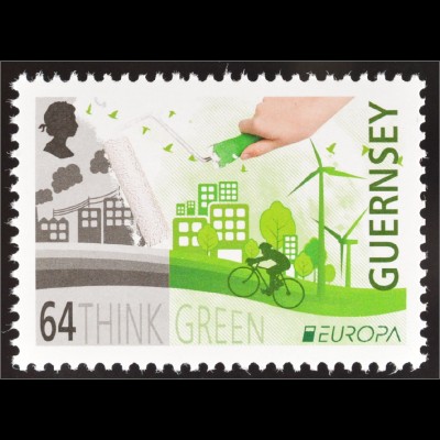 Guernsey 2016 Nr. 1560 Europa Think Green Ökologie Umweltbewußtsein