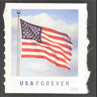 Amerika USA 2016 Michel Nr. 5228 BG Freimarke Flagge aus Rolle Coil