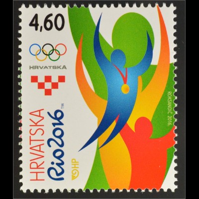 Kroatien Croatia 2016 Nr. 1238 Olympiade in Rio de Janeiro Olympische Ringe