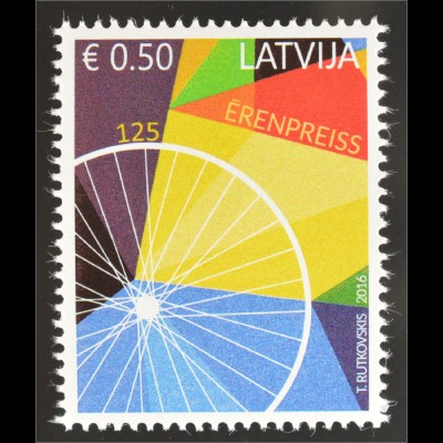 Lettland Latvia 2016 Nr. 987 Fahrradgeschichte Gustav Erenpreiss Rad Erfindungen