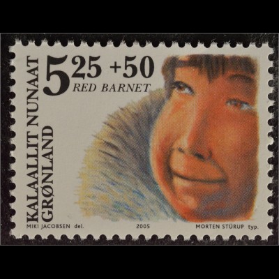 Grönland Greenland 2005 Michel Nr. 437 50 Jahre Verein Schützt die Kinder Eskimo