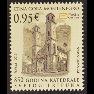 Montenegro 2016 Nr. 392 850 Jahre Kathedrale St.Tripuna Kirche Religion