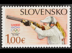 Slowakei Slovakia 2016 Michel Nr. 794+95 Olympische Sommerspiele in Rio Sport