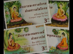 Thailand 2016 Nr. 3582-85 Vesak Day Besiege Zorn durch Liebe Buddha Religion