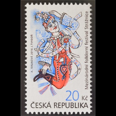 Tschechische Republik 2016 Nr. 888 Internationales Folklorefestival Strážnic 
