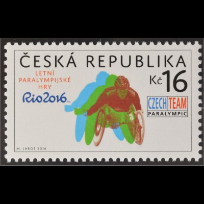 Tschechische Republik 2016 Nr. 890 Paralympische Sommerspiele Rio de Janeiro