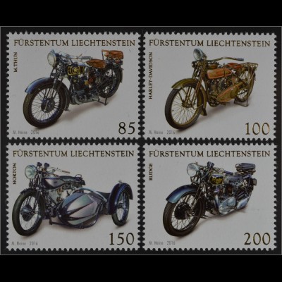 Liechtenstein 2016 Nr. 1824-37 Motorräder Harley Davidson Norton Rudge M. Thun