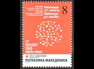 Makedonien Macedonia 2016 Nr. 172 Rotes Kreuz Zwangszuschlagsmarke