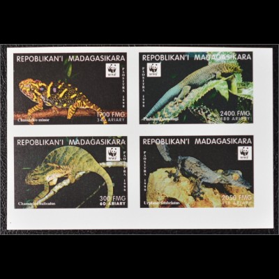 Madagaskar 1999 Michel Nr. 2317 U WWF Weltweiter Naturschutz Chamäleon Gecko