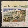 Briefmarken aus Australien Einwandererschiff im Hafen Siedlerhütte Ochsenkarren