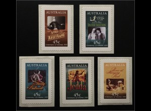 Australien 100 Jahre Kino Filmplakate The Story of the Kelly Gang 5 Briefmarken