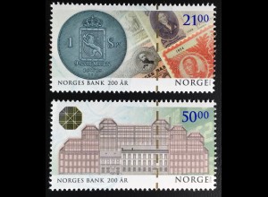 Norwegen Norway 2016 Nr. 1919-20 200 Jahre Zentralbank von Norwegen Norges Bank