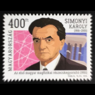 Ungarn Hungary 2016 Nr. 5867 Simonyi Karoly berühmte Person Wissenschaftler