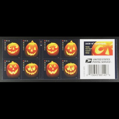 USA Amerika 2016 Michel Nr. 5331-34 Kürbislaternen Jack-O-Lanterns Halloween