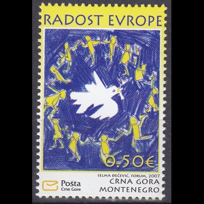 Montenegro 2007 Michel Nr. 150 Europäisches Kindertreffen Freude Europas