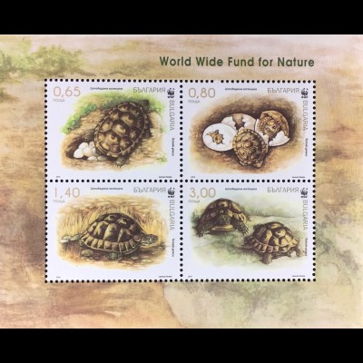 Bulgarien 2016 Block 421 WWF Schildkröten World Wild Fund for Nature Tiere