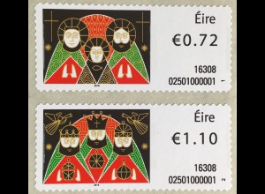 Irland 2016 Nr. 81 + 82 Weihnachten Heilige drei Könige Maria Josef