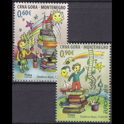 Montenegro 2010, Michel Nr. 233-34 **, Europa: Kinderbücher