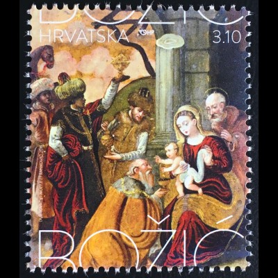 Kroatien Croatia 2016 Nr. 1251 Weihnachten Gemälde Maria Josef Jesuskind Könige