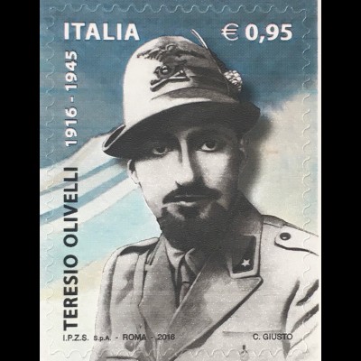 Italien Italy 2016 Michel Nr. 3944 100. Geburtstag von Teresio Olivelli Soldat
