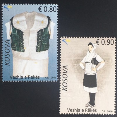 Kosovo 2016 Nr. 356-57 Traditionelle Kostüme aus Reka Kleidung Tracht Volkstum