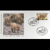 Bund BRD Ersttagsbrief FDC Nr. 3293-94 1. März 2017 Tierkinder Wildschwein Iltis