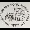 Bund BRD Ersttagsbrief FDC Nr. 3293-94 1. März 2017 Tierkinder Wildschwein Iltis