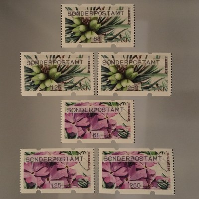 Österreich 2017 Michel Nr. 50-51 Automatenmarken Blumen Mehlprimel Tanne 
