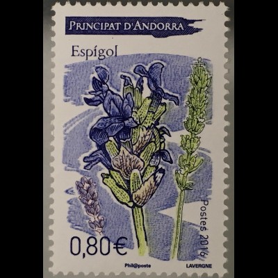 Andorra französisch 2016 Nr. 810 Lavendel Espigol Flora Kräuter Duftgewächse