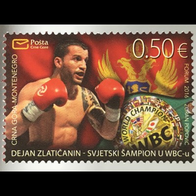 Montenegro 2016 Nr. 399 Dejan Zlatičanin Profiboxer und WBC Weltmeister Sport