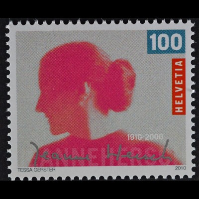 Schweiz Switzerland 2010 Michel Nr. 2173 **, 100. Geburtstag von Jeanne Hersch