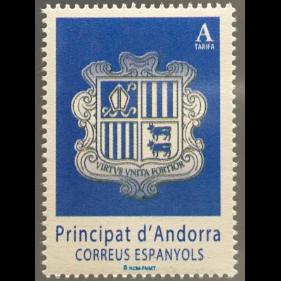 Andorra spanisch 2017 Nr. 447 Freimarke Wappen von Andorra