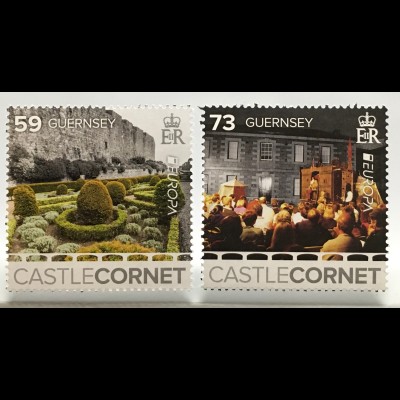 Guernsey 2017 Michel Nr. 1611-13 Europaausgabe Schloss Cornet Burgen Schlösser