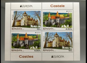 Rumänien 2017 Block 697 Europaausgabe Burgen und Schlösser Burgmotiv