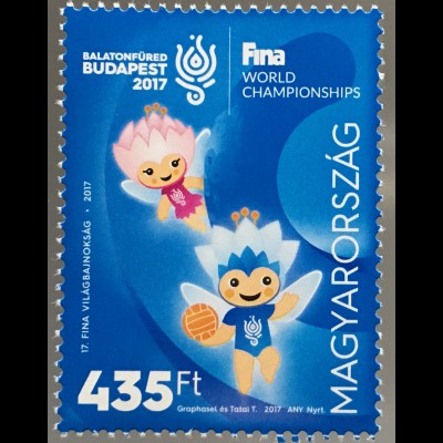 Ungarn Hungary 2017 Michel Nr. 5883 Schwimmweltmeisterschaften Budapest 