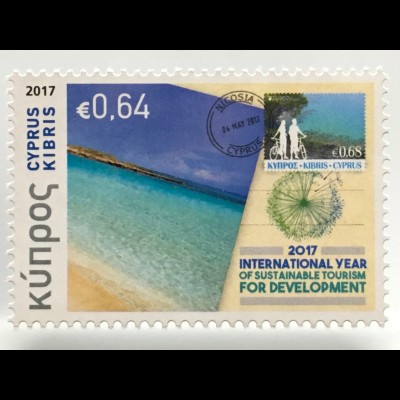 Zypern griechisch Cyprus 2017 Nr. 1375 Philatelie und Tourismus Jahr Entwicklung
