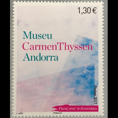 Andorra französisch 2017 Michel Nr. 814 Museums Carmen Thyssen Andorra Escaldes