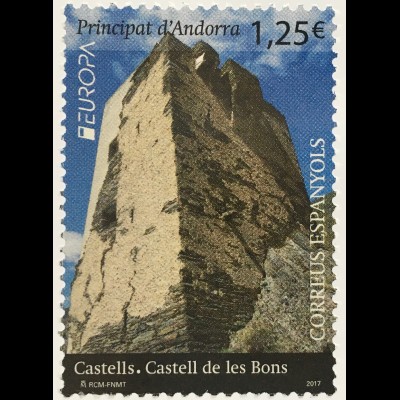 Andorra spanisch 2017 Michel Nr. 450 Europa Burgen und Schlösser Castelle