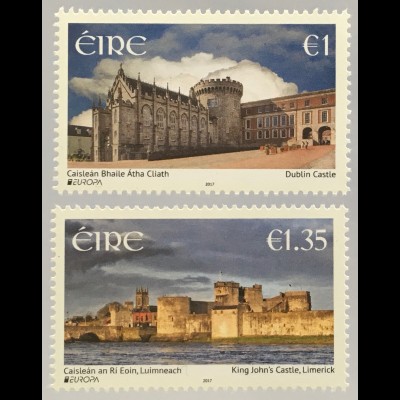 Irland 2017 Michel Nr. 2222-23 Europaausgabe Burgen und Schlösser Dublin Castle 