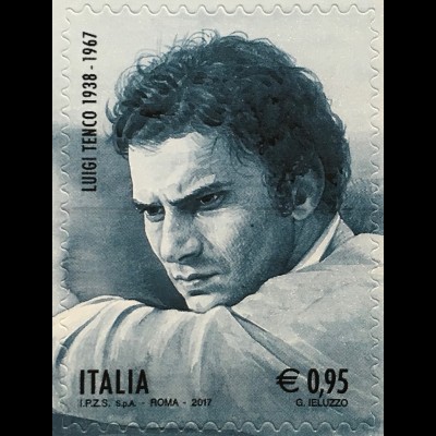 Italien Italy 2017 Michel Nr. 3967 50. Todestag Luigi Tenco Musik Lyrik Kunst