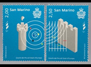 San Marino 2017 Michel Nr. 2712-13 Sportspiele der europäischen Kleinstaaten