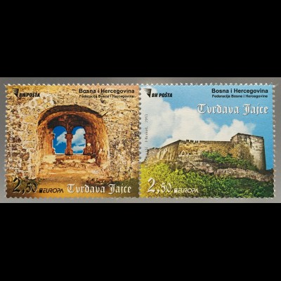Bosnien Herzegowina 2017 Michel Nr. 709-10 Europaausgabe Burgen und Schlösser
